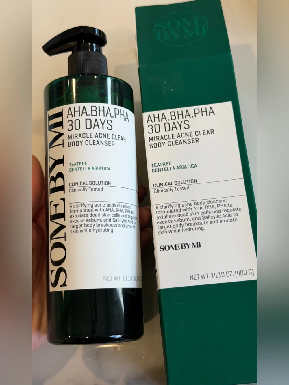 NIB Some By Mi AHA-BHA-PHA 30 Days Miracle Acne Clear Body Cleanser 14.10 oz.(40